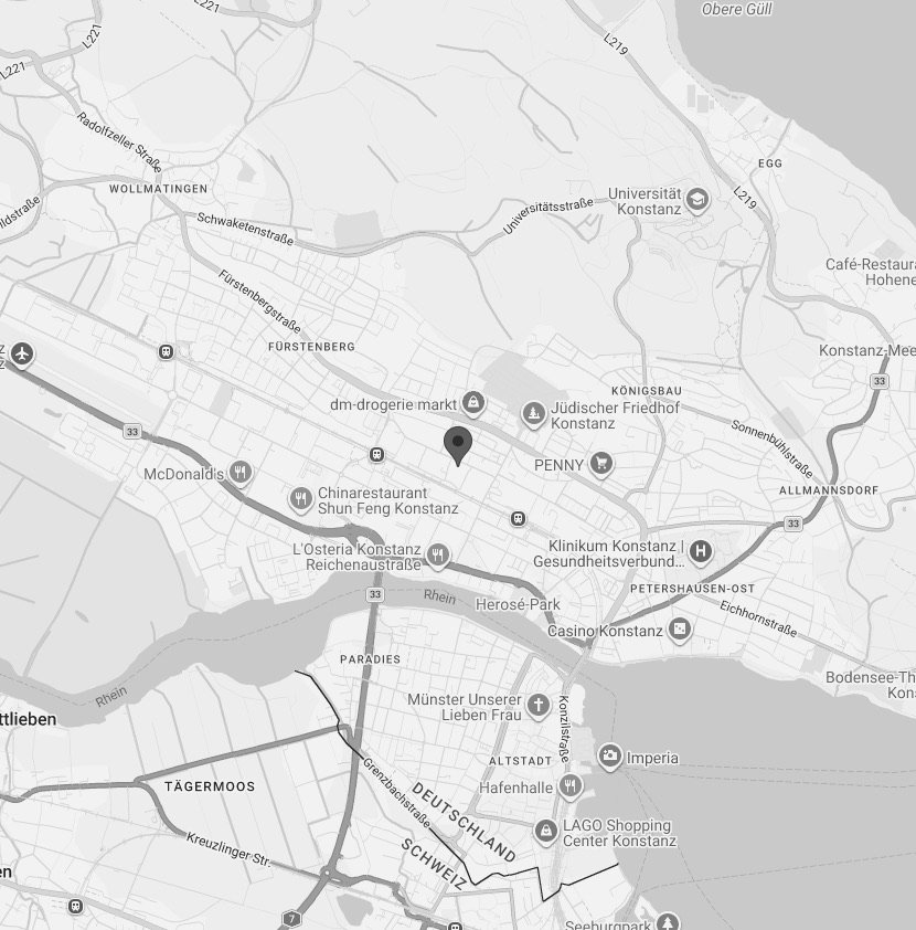 Map showing the location Bücklestraße 3, 78467 Konstanz